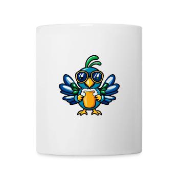 Bière de ski Peacock Bird - Mug blanc - blanc - Devant