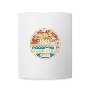 Original 1981 Millésime 1981 Anniversaire Rétro 1981 - Mug blanc - blanc - Devant