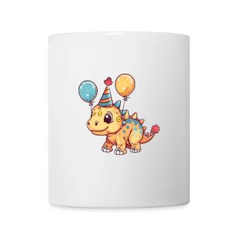 Dinosaure stégosaure anniversaire bébé - Mug blanc - blanc - Devant