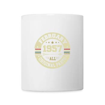 Février 1957 Vintage Cadeau d’anniversaire 1957 - Mug blanc - blanc - Devant