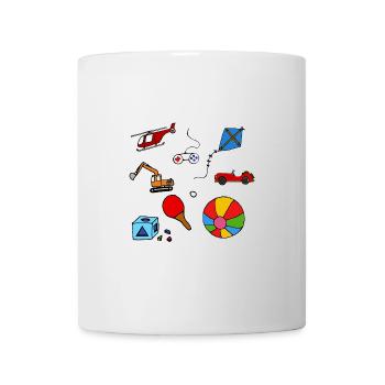 Spielzeuge Kinder spielen Comicstyle - Tasse - Weiß - Vorne