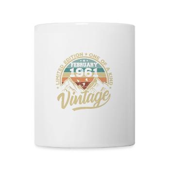 February 1961 Vintage Retro, February 1961 Gift - Mug - white - Front