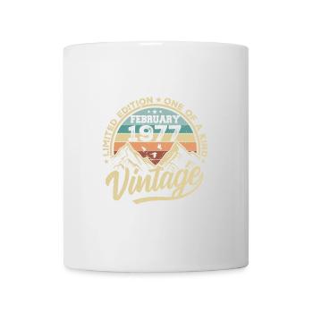 February 1977 Vintage Retro, February 1977 Gift - Mug - white - Front