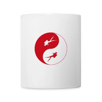 tauchen ying yang - Tasse - Weiß - Vorne
