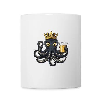 Octopus Bière Drôle - Mug blanc - blanc - Devant