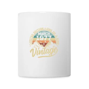 March 1977 Birthday - Vintage March 1977 - Mug - white - Front