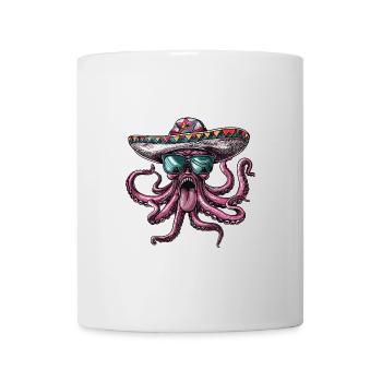 Oktopus Lustig Sombrero - Tasse - Weiß - Vorne