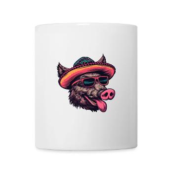 Wildschwein Sombrero - Tasse - Weiß - Vorne