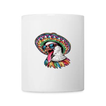 Taube Vogel Comic Lustig Sombrero - Tasse - Weiß - Vorne