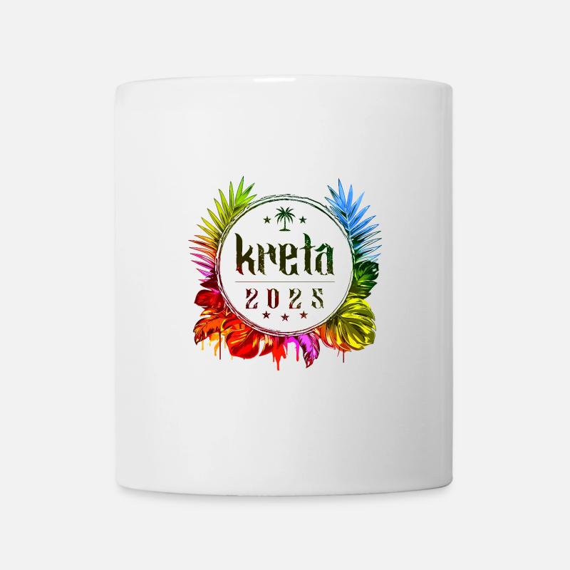 Crète 2025 Coloré - Mug blanc - blanc