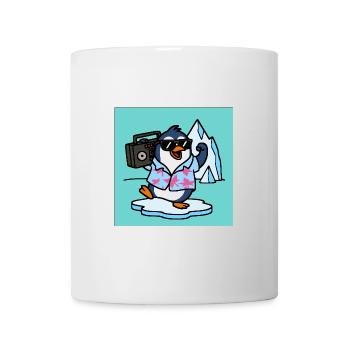 Penguin with jukebox Funny animals - Mug - white - Front