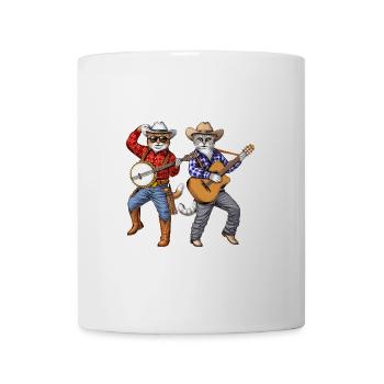 Katze Cowboys - Tasse - Weiß - Vorne