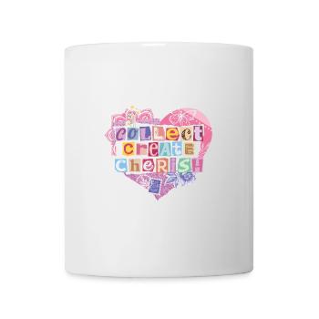 COLLECT CREATE CHERISH – Scrapbooking & Junk Journ - Tasse - Weiß - Vorne