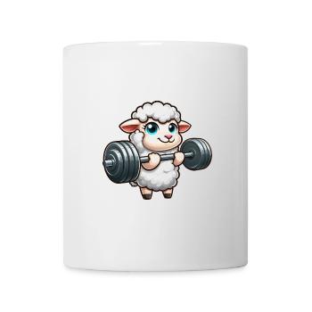 Sheep Lamb Weightlifting Workout - Mug - white - Front