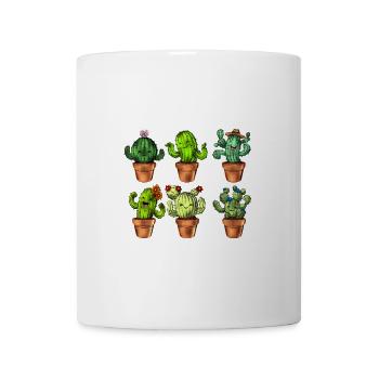 Cactus succulentes - Mug blanc - blanc - Devant
