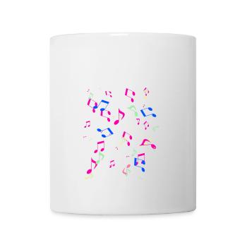 Partitions, notes colorées, colorées, rose - Mug blanc - blanc - Devant