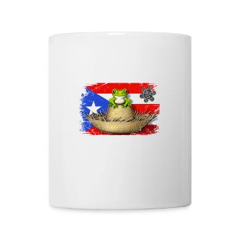 Puerto Rico Coqui Frog Boricua Flag - Mug - white - Front