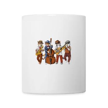 Cat Jazz Musicians - Mug - white - Front