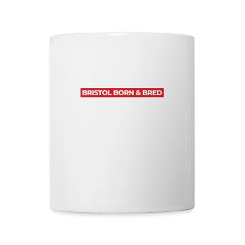 Bristol Born & Bred, Red - Mug - white - Front