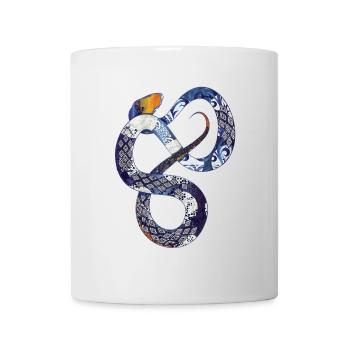 un serpent de corail bleu - Mug blanc - blanc - Devant