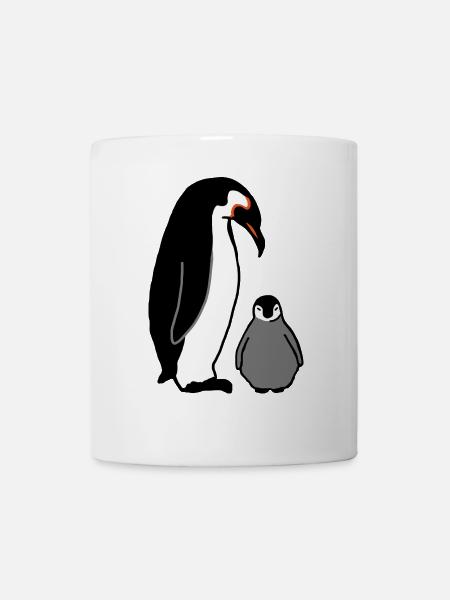 Pingouin avec bébé - Mug blanc - blanc