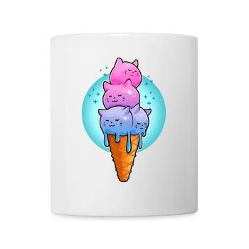chatons crème glacée - Mug blanc - blanc - Devant