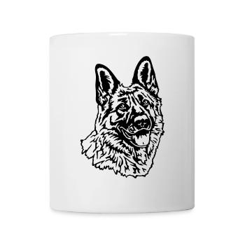 572 Deutscher Schäferhund - Tasse - Weiß - Vorne