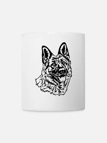 572 Deutscher Schäferhund - Tasse - Weiß
