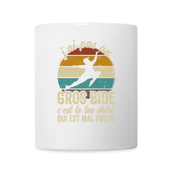 J'ai Pas Un Gros Bide Humour Sarcasme - Mug blanc - blanc - Devant