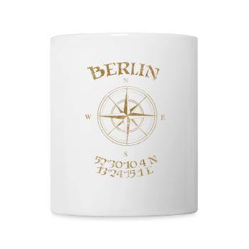 Coordonnées de la boussole Berlin - Mug blanc - blanc - Devant