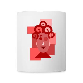 VISAGE FEMME ASYMETRIQUE - Mug blanc - blanc - Devant