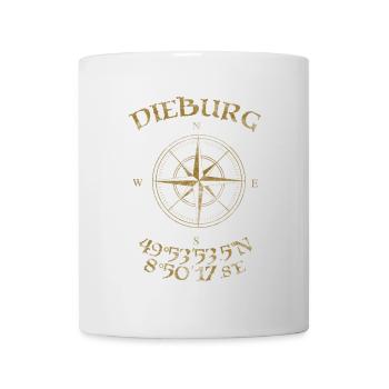 Dieburg Kompass gold - Tasse - Weiß - Vorne