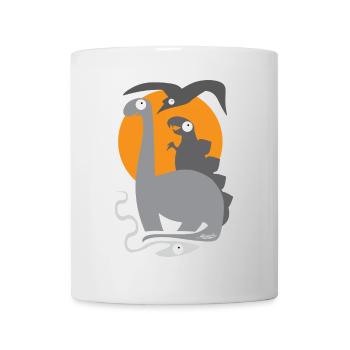Dino Dinosaurier ! Kinder Spass Urzeit dinosaur - Tasse - Weiß - Vorne