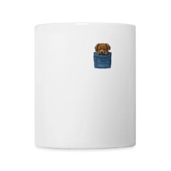 Chien de poche chien en sac - Mug blanc - blanc - Devant