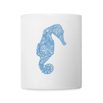 Seepferdchen / Meer / Ozean / Wasser / Tribal - Tasse - Weiß - Vorne