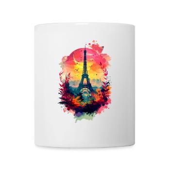 Paris Tour Eiffel France Ville Horizon Coloré - Mug blanc - blanc - Devant
