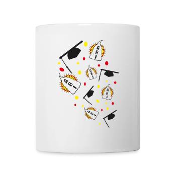 ABI Party mit viel Sahne, ein süsser Hingucker. - Tasse - Weiß - Vorne