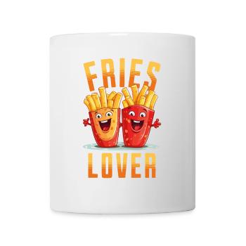 french fries love frieze lover frits face - Mug - white - Front
