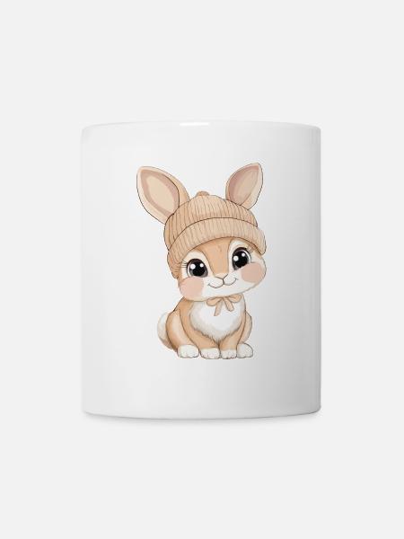 Hase Süß Niedlich Baby Kinder Tier Cartoon - Tasse - Weiß