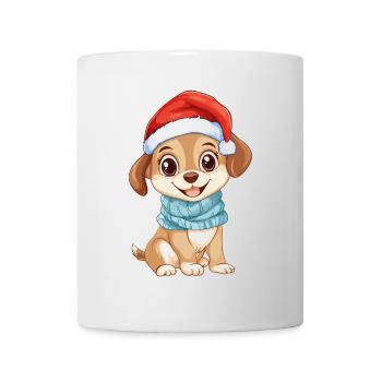 Hund Weihnachten Süß Niedlich Xmas Weihnachtlich - Tasse - Weiß - Vorne