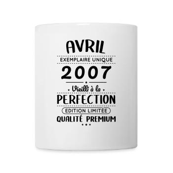 18th Birthday - April 2007 Perfection - Mug - white - Front