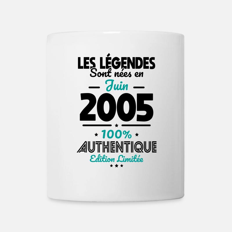 20th Anniversary - Legends born June 2005 - Mug - white