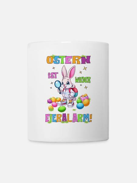 Ostern, Eieralarm - Tasse - Weiß