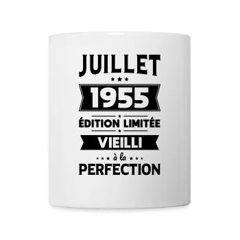 Anniversaire 70 ans - Juillet 1955 Perfection - Mug blanc - blanc - Devant