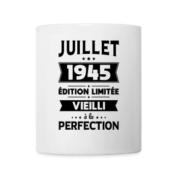 Anniversaire 80 ans - Juillet 1945 Perfection - Mug blanc - blanc - Devant