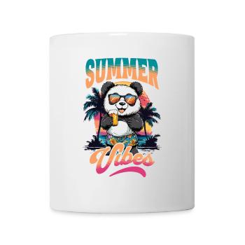 Été, Panda, Ours, Bière, Plage, Mer, Palmiers, Fête - Mug blanc - blanc - Devant