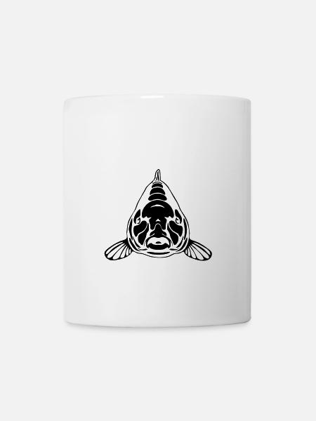 Karpfen frontal - Tasse - Weiß