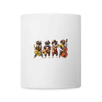Pug Dog Jazz Musicians - Mug - white - Front