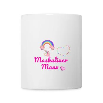 man, masculine, unicorn, heart, - Mug - white - Front