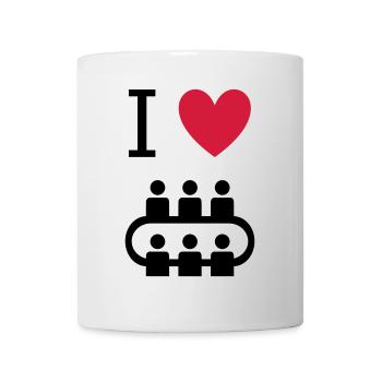 ★ Design colors changeable ★ I love meetings - Mug - white - Front